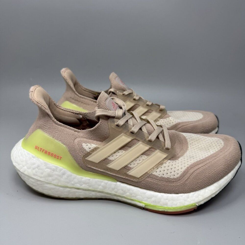 Adidas UltraBoost 21 Womens 8.5 Ash Pearl Pink Sneakers Running Shoes FY0399